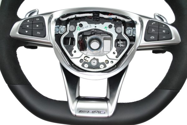 Nowa Oryginalna Kierownica AMG Performance Multifunkcyjna Czarna Skóra + Alkantara Mercedes W217 W176 C292 R231 W172 X166 W218 X156 C117 A1664601618