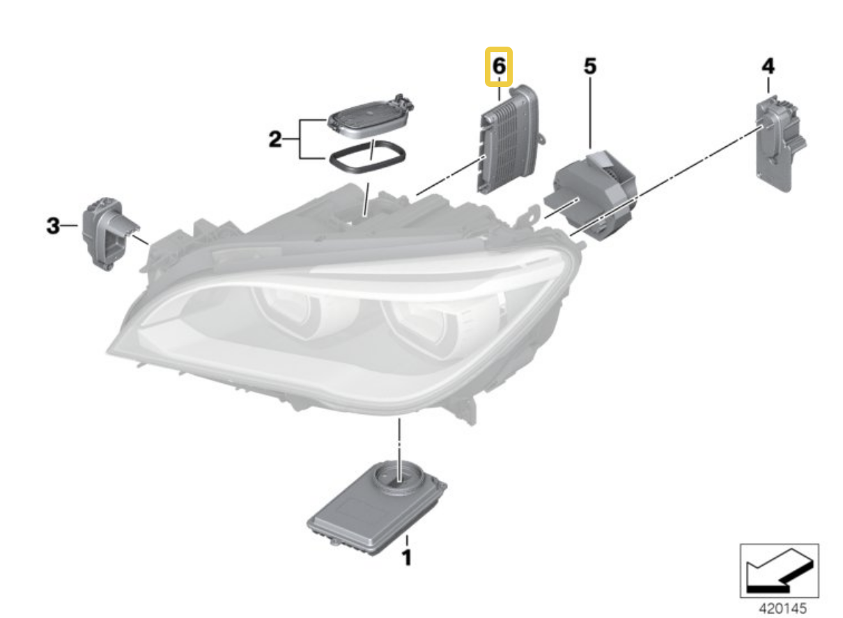 New OEM Adaptive LED Module Bmw 7 F01 7440876