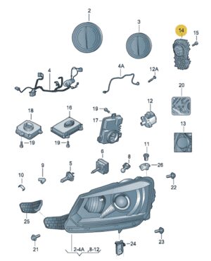 NOVÝ LED MODUL DRL RINGI 3X PIN SKODA JETI 5L0941645 1305715084