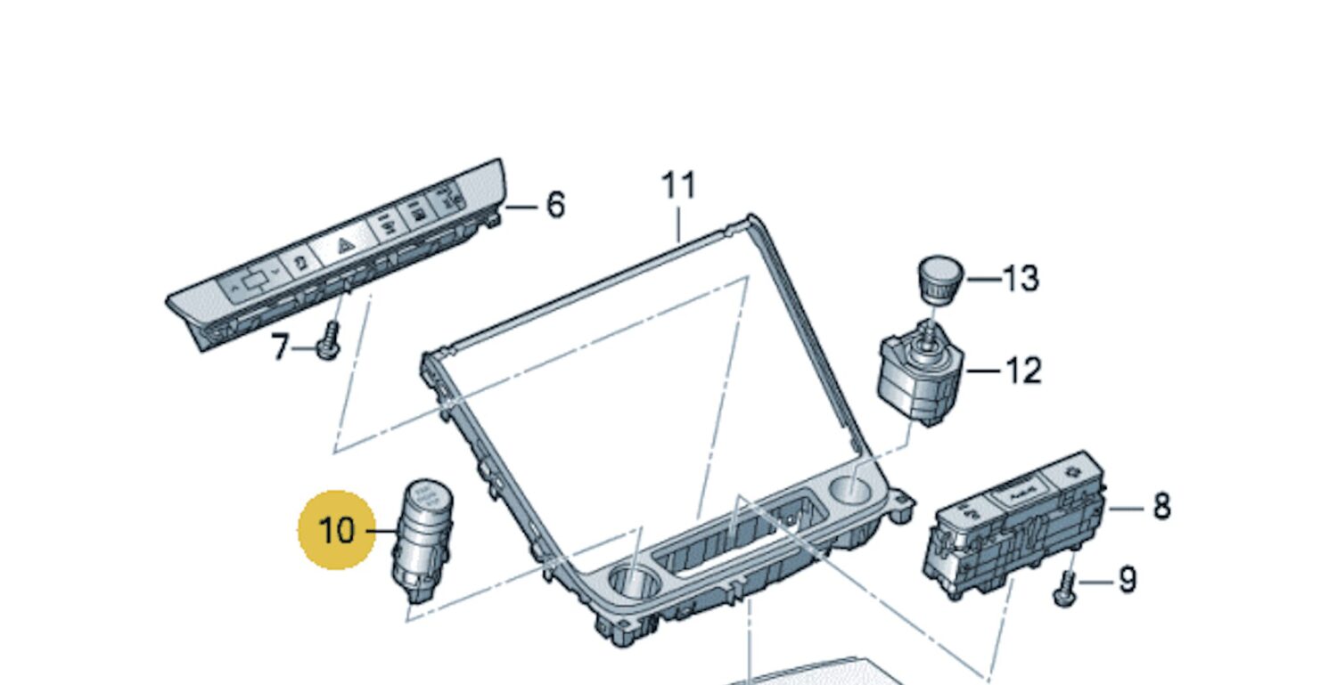 NEW PUSH BUTTON ENGINE START STOP SWITCH AUDI A3 S3 A8 Q7 Q8 RSQ3 RSQ8 83A905217A NEW PUSH BUTTON ENGINE START STOP SWITCH AUDI A3 S3 A8 Q7 Q8 RSQ3 RSQ8 83A905217A - Image 3