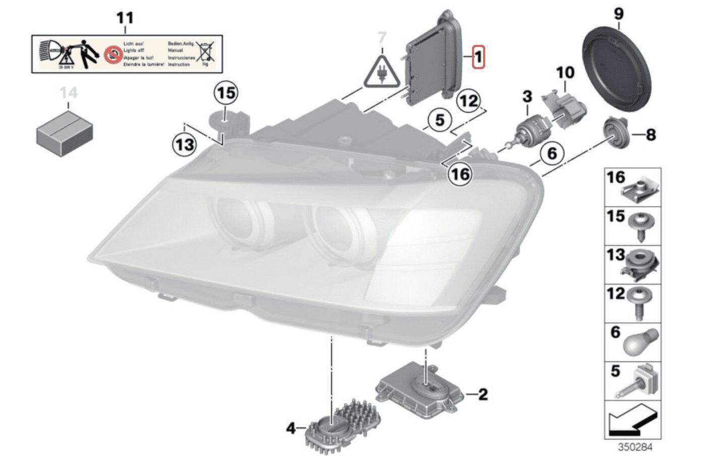 NOWY OE XENON LED BIX MODUŁ TMS STEROWNIK BMW X3 F25 7316211 , 7316182 NOWY OE XENON LED BIX MODUŁ TMS STEROWNIK BMW X3 F25 7316211 , 7316182 - obrazek 3
