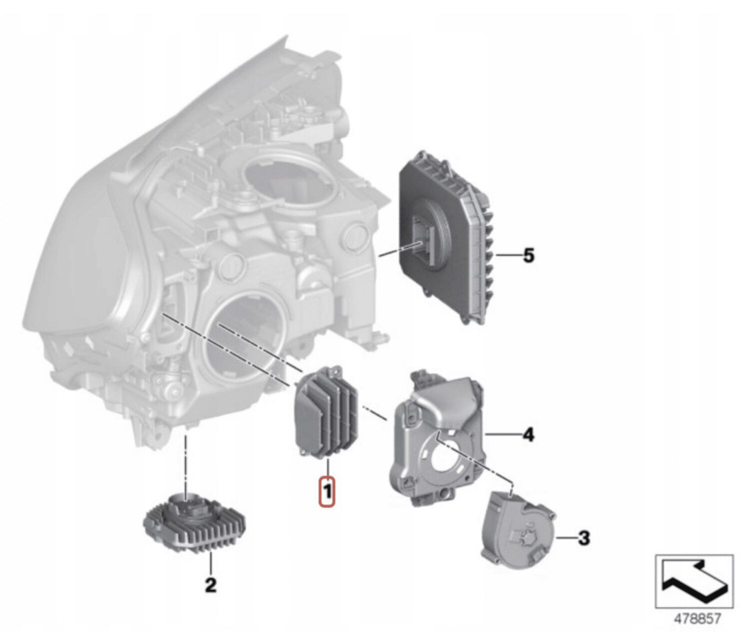 NEW OEM LED TURN SIGNAL MODULE RIGHT SIDE BMW F90 M5 G30 G31 G32 G38 63117214941 - 7214941 NEW OEM LED TURN SIGNAL MODULE RIGHT SIDE BMW F90 M5 G30 G31 G32 G38 63117214941 - 7214941 - Image 4