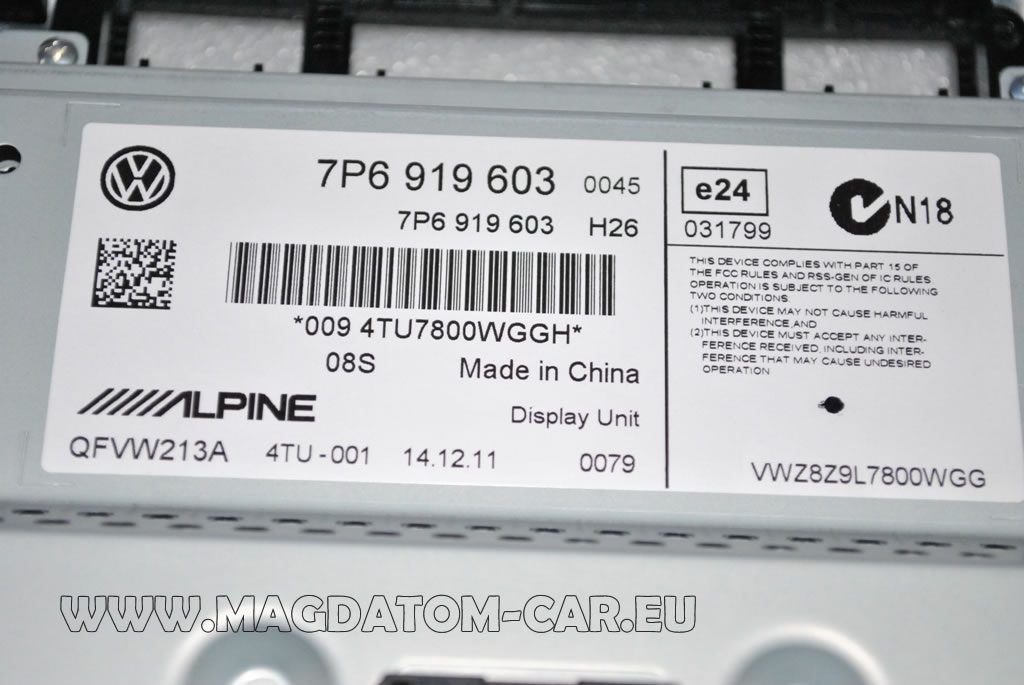 NOUVEAU OE MONITEUR NAVIGATION LCD NAVI MMI DISPLAY TOUCH ALPINE VW TOUAREG 7P6919603 NOUVEAU OE MONITEUR NAVIGATION LCD NAVI MMI DISPLAY TOUCH ALPINE VW TOUAREG 7P6919603 – Image 3